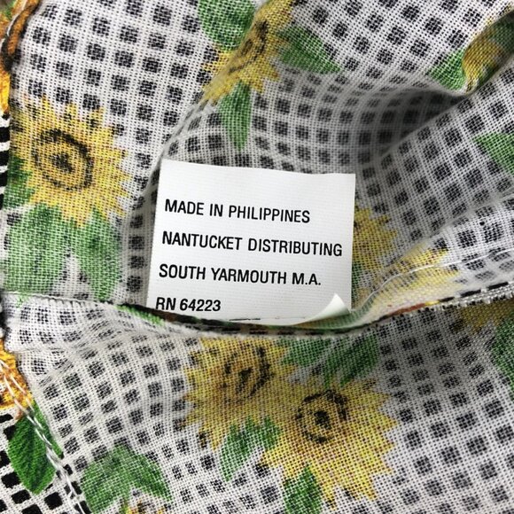 Vintage Cloth Doll Angel Dressed in Checkered and Sunflower Dress with Bows 16” - Picture 12 of 14